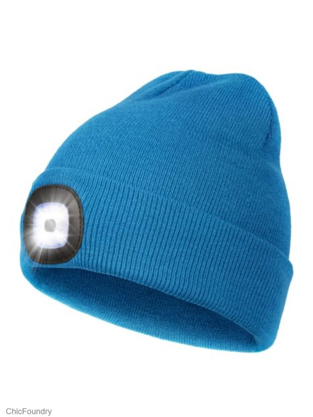 Unisex USB Rechargeable LED Headlamp Beanie Warm Knitted Winter Cap